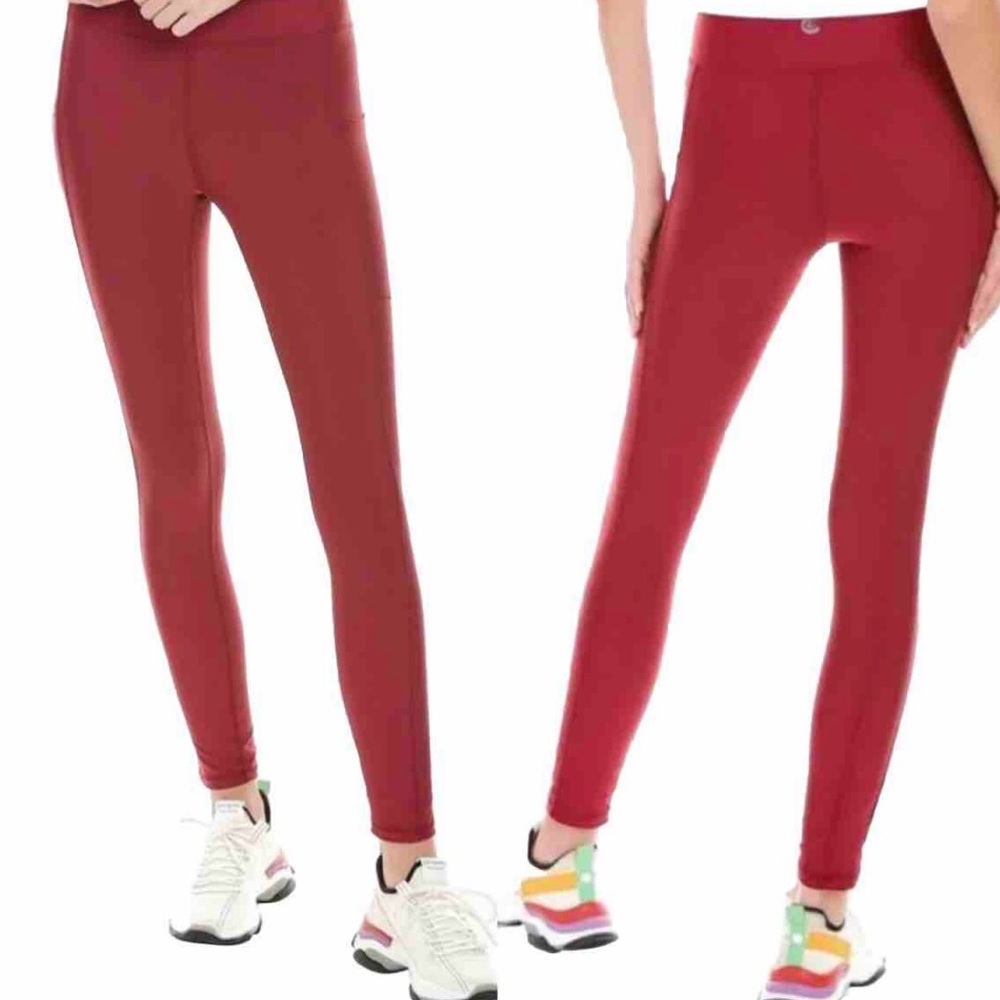 Johnny Was Calme Ease High Waist Leggings Women’s Polyester Red Size XS